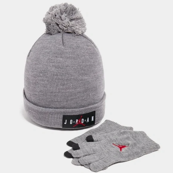 Jordan Accessories Air Jordan Kids Pom Beanie Set Poshmark